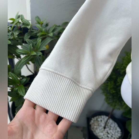 A New Day Cropped Sweatshirt in Cream/ Off-white/ Eggshell/ Ivory color, S - Picture 3 of 11